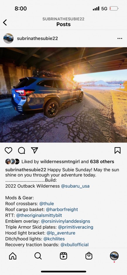 Amanda S's 2022 Outback Wilderness