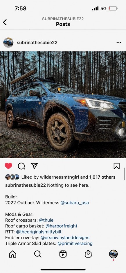 Amanda S's 2022 Outback Wilderness